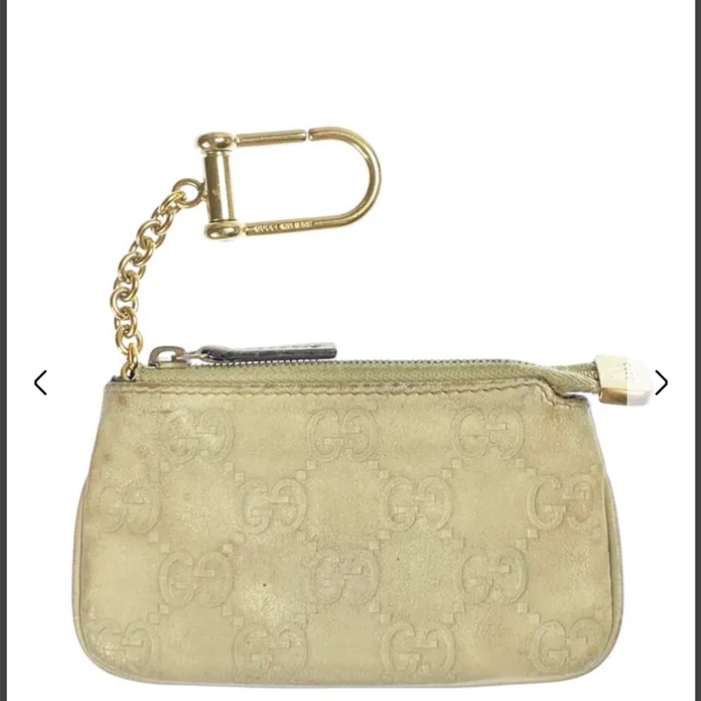 Gucci Beige Monogram Key Pouch